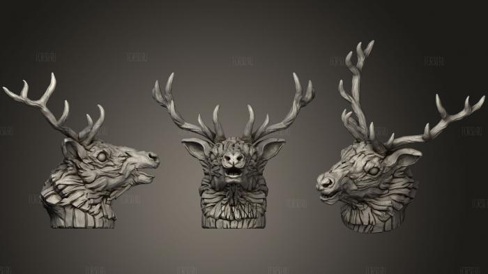 Animal Totem Elk stl model for CNC